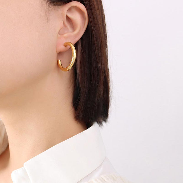 Tube Hoop Earring