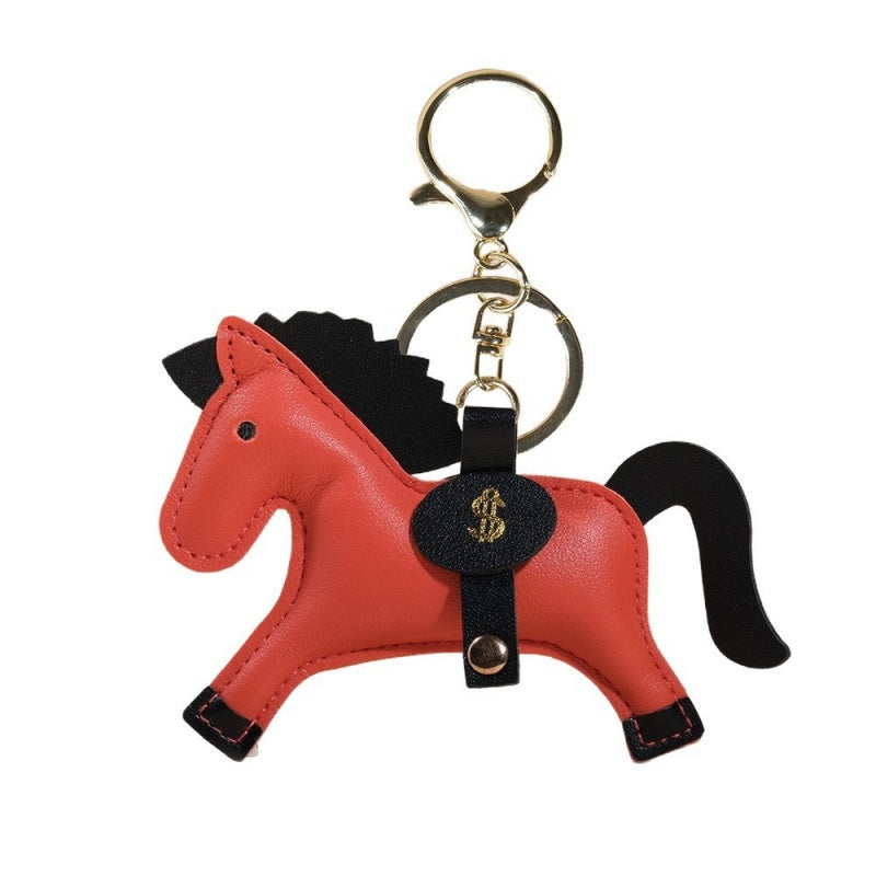Money Horse Keychain | Fashion PU Leather Bag Charm & Gift