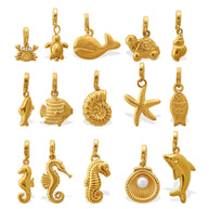 European Coastal Pendant Steel 18K Gold Plated DIY Charm