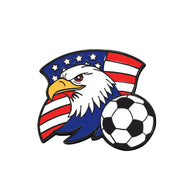 Soccer Brooch Pin | USA Flag Football Badge | World Cup Gift