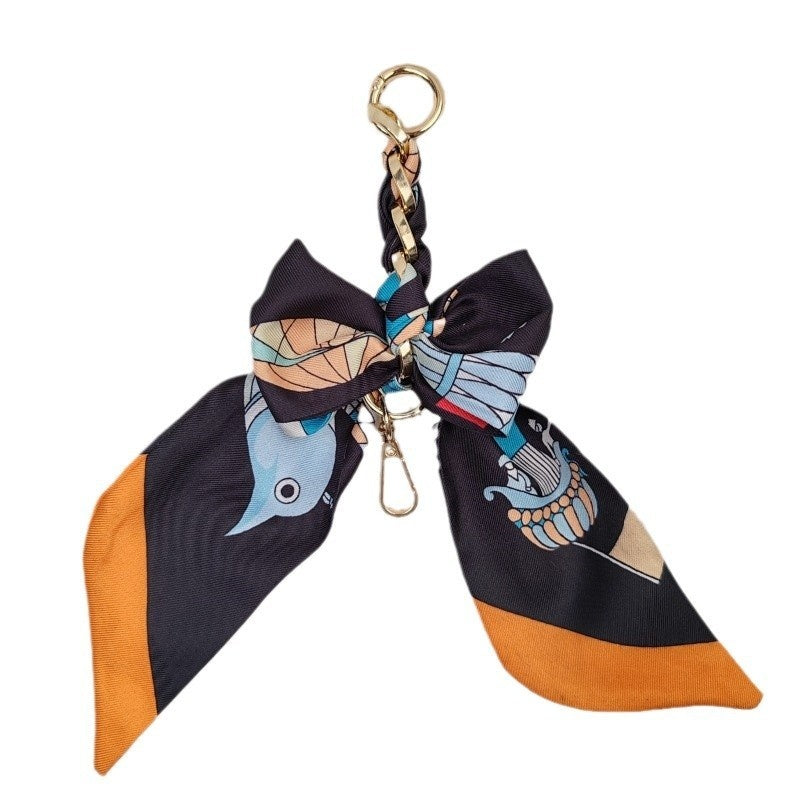 Scarf Keychain | Hand-Woven Bag Charm & Chain Extender