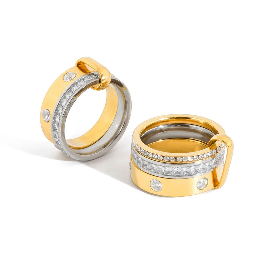 Stackable Rings Set | Multi-Ring Stainless | Korean Style