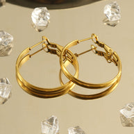 Large Tube Hoop Earrings
