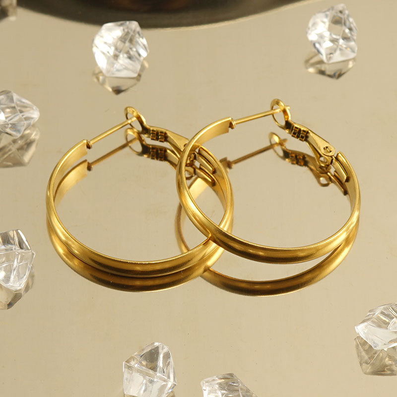 Large Tube Hoop Earrings