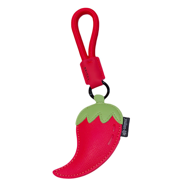 Carrot Keychain | Leather Vegetable Charm | Cute Gift