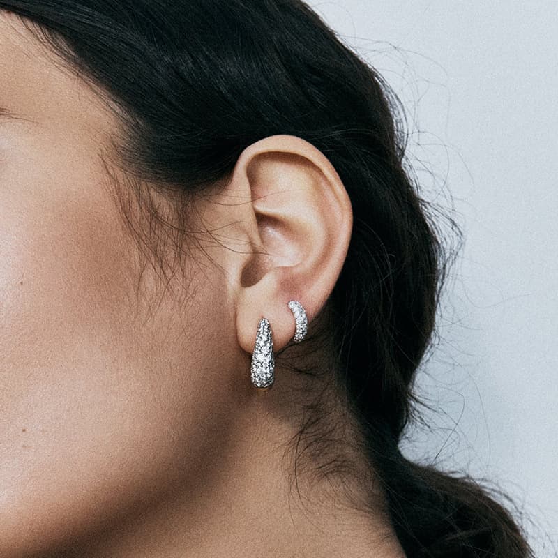 Pave U Hoop Earring JAN6187