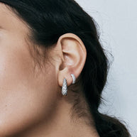 Pave U Hoop Earring JAN6187