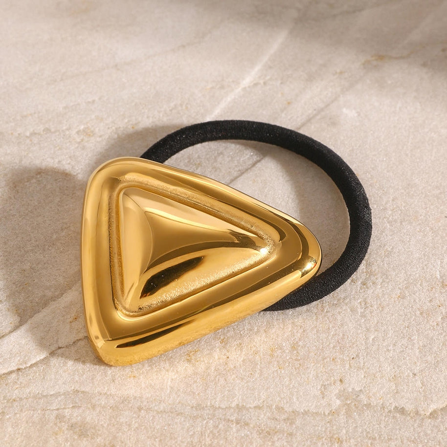 Geometric Triangle Hair Tie Stainless Steel Band JXH2408009