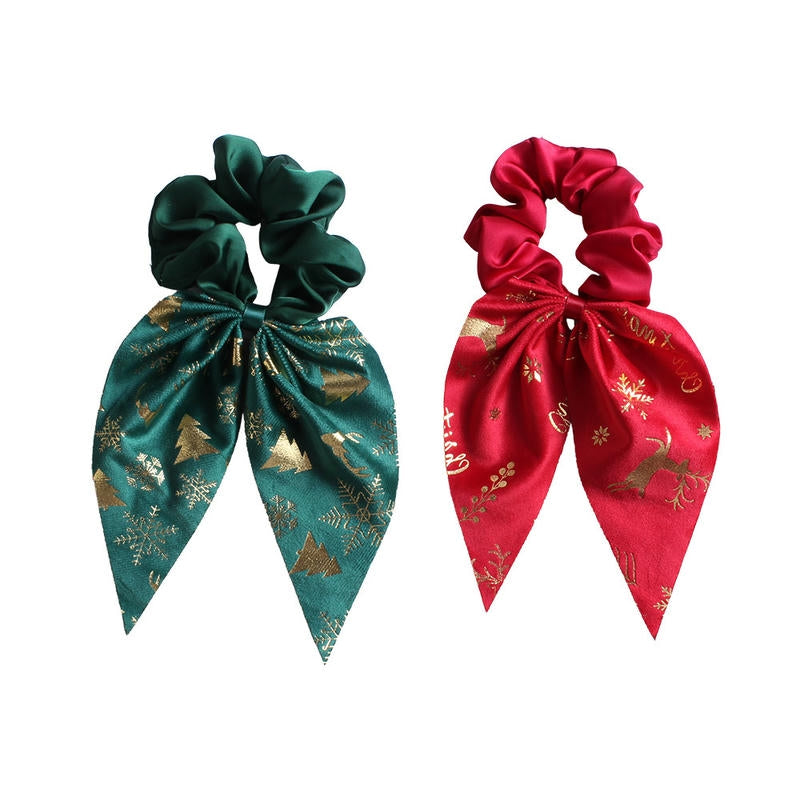 Bow Scrunchies for Christmas | Hair Ties for Women & Girls