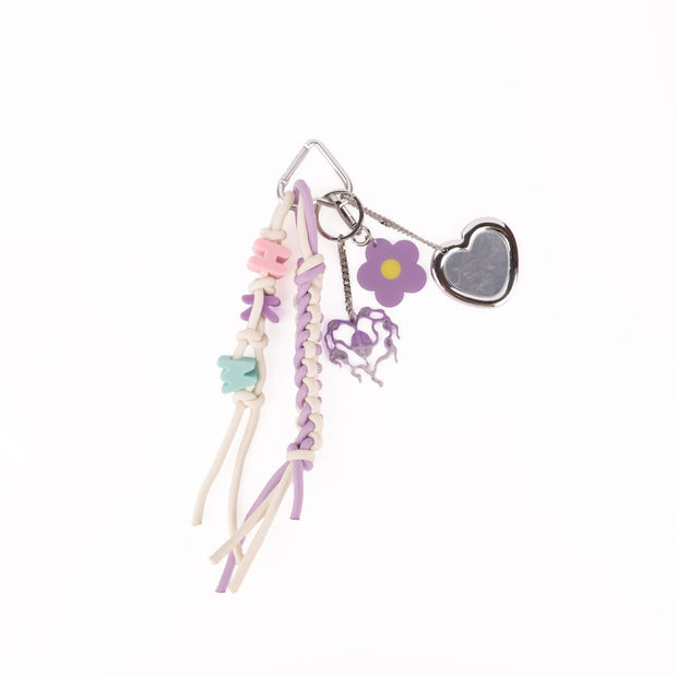 Popular Phone Strap | Dopamine Woven Flower Keychain