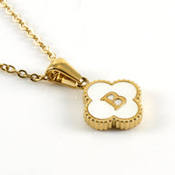 Letter Four-clover Pendant Necklace JZ516