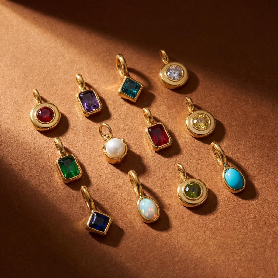 Birthstone Customized Clog Charm 18K Gold JX26041204GK