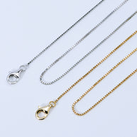 0.75mm Sterling Silver Box Chain Necklace