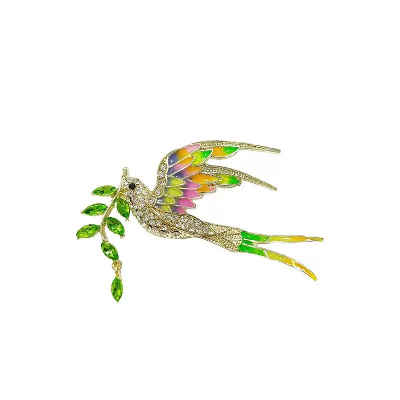 Swallow Brooch | Chinese Enamel Pin | Elegant Vintage
