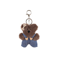 Squeaky Bear Keychain | Plush Backpack Charm & Purse Clip