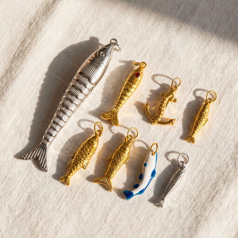 18K Gold Shoe Charm Stainless Steel DIY JX26041237GK