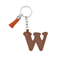 Letter Keychain | PU Leather Tael | Alphabet Charm