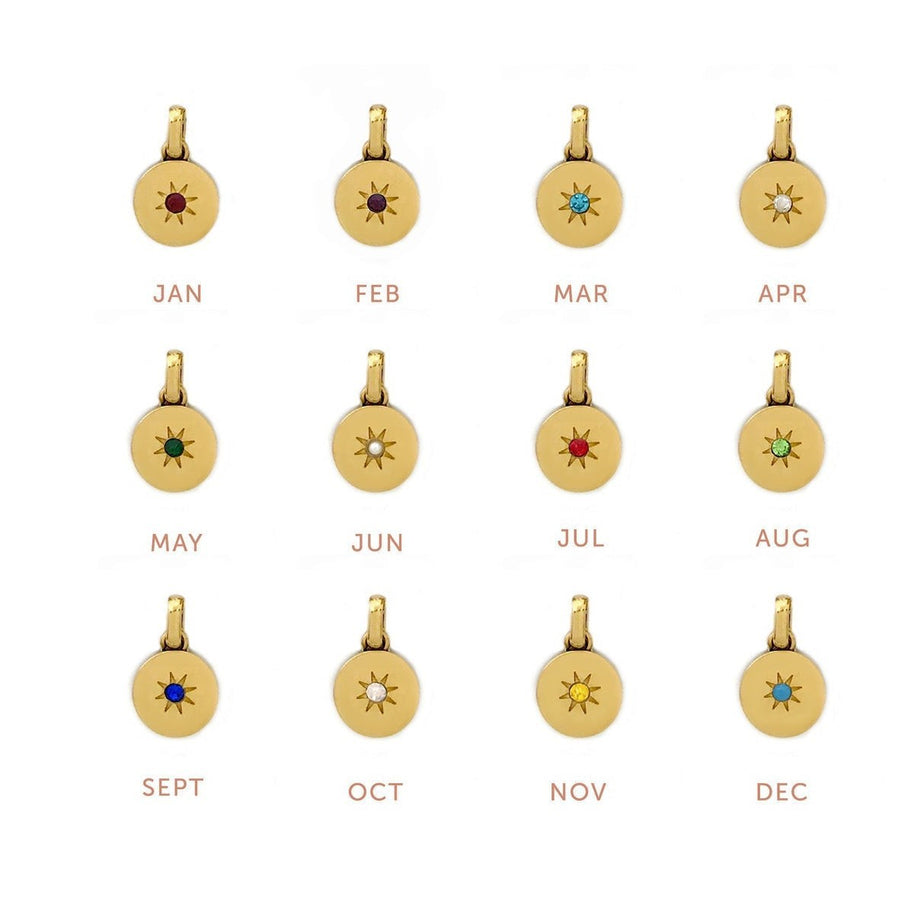 European 12 Months Birthstone Sun Zircon Pendant JX24110506M