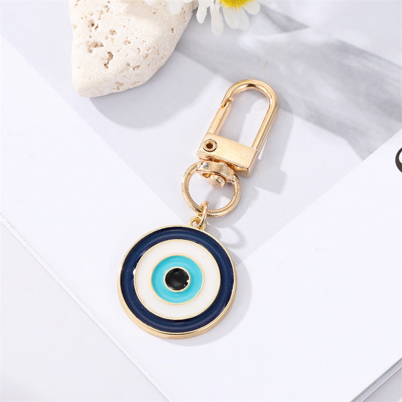 Evil Eye Keychain | Colorful Drop Charm | Heart Shape