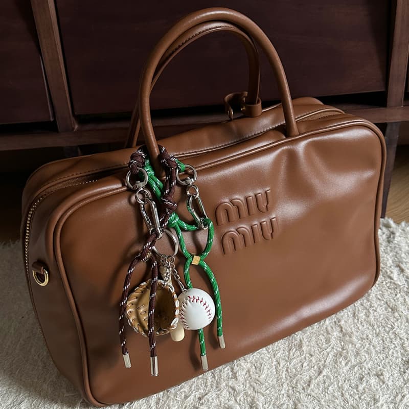 Baseball Braided Rope Bag Charm JXY709