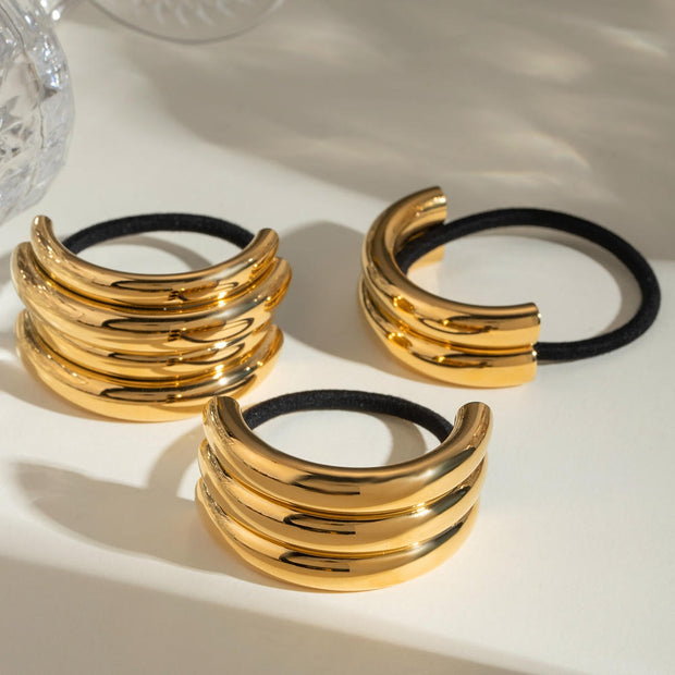 Stainless Steel Hair Band Ponytail Holder JXHW2407018