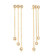 Luxury Zircon Earring | Fringe Drop | Stainless Steel Unique