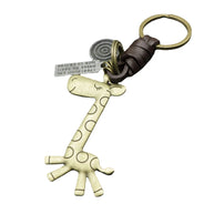 Custom Deer Key Fob | Braided Leather Vintage Keychain