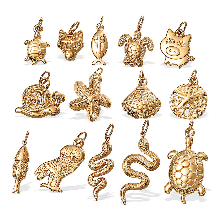 European Sea Life Pendant Turtle Dolphin Tuna DIY Jewelry