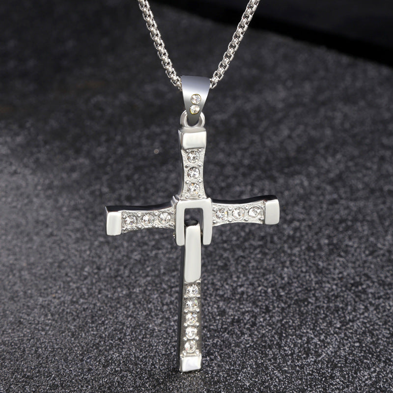 Fast And Furious Cross Pendant Necklace JLP1266