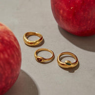 Green CZ Dome Ring