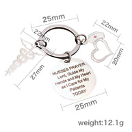 Nurse Keychain | Stainle Steel Round | Doctor Gift