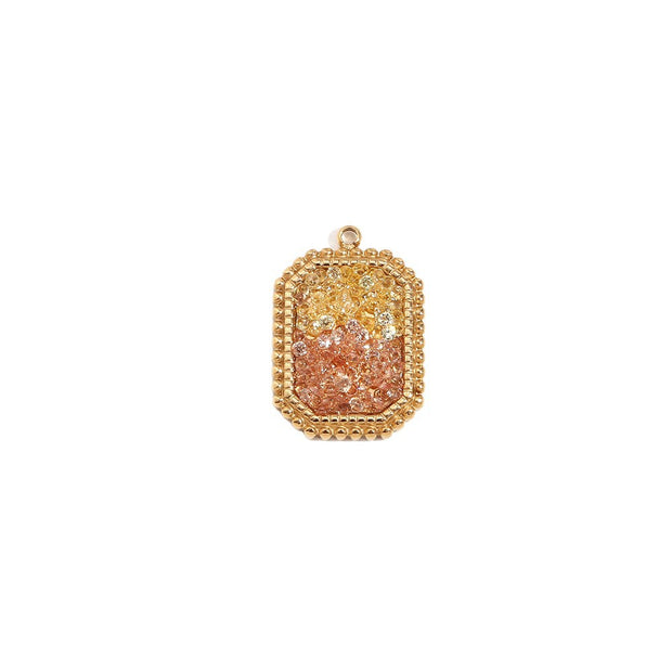 Minimalist Heart Shape Pendant Steel 14K Gold Plated Women
