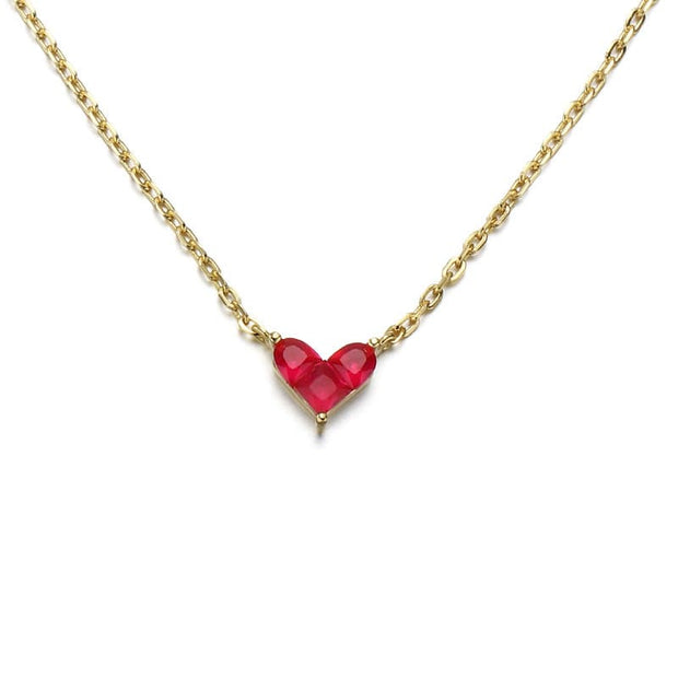 Heart Red Corundum Necklace GS628