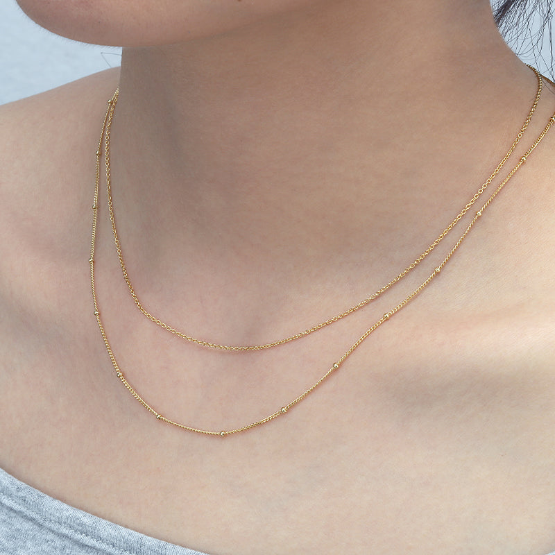 1mm Spheres Chain Necklace