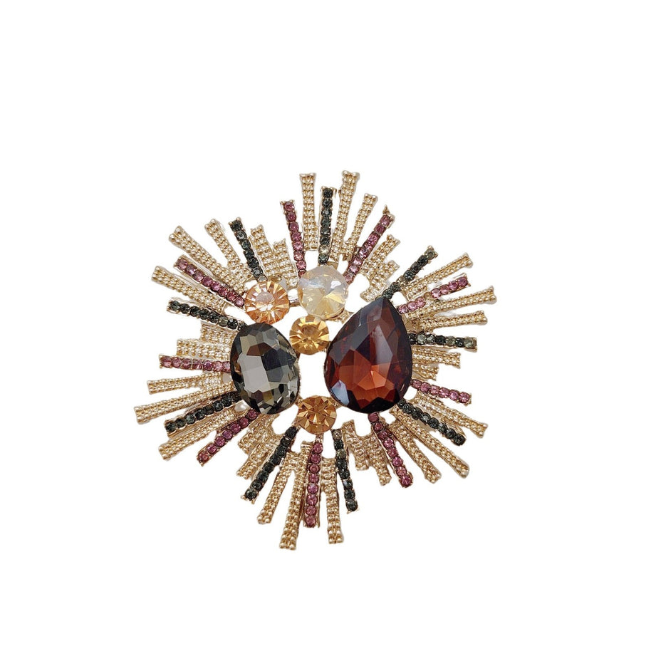 Fireworks Brooch | Gemstone Sparkle Pin | Evening Party