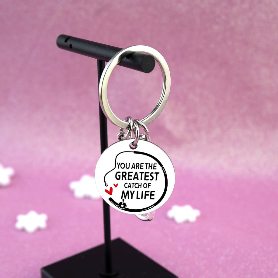 Fishing Keychain | Fish Hook Pendant | Angler Gift
