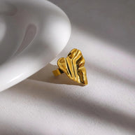 Textured Heart Open Ring JSR020014