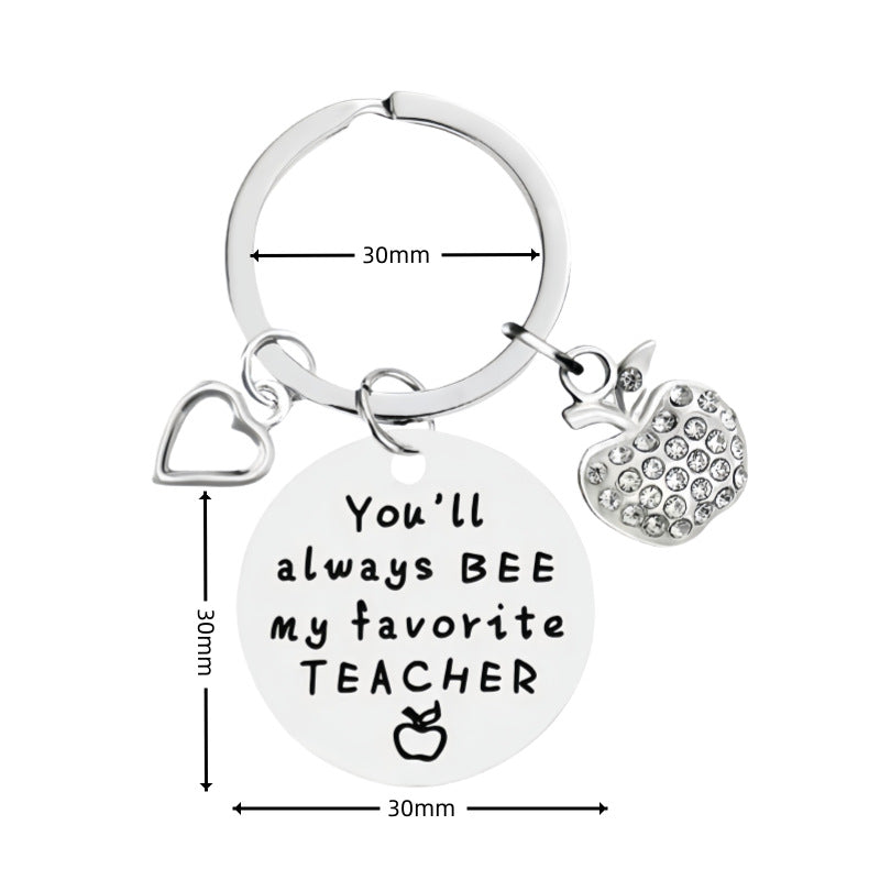Apple Keychain | Teacher Graduation Gift | European Style
