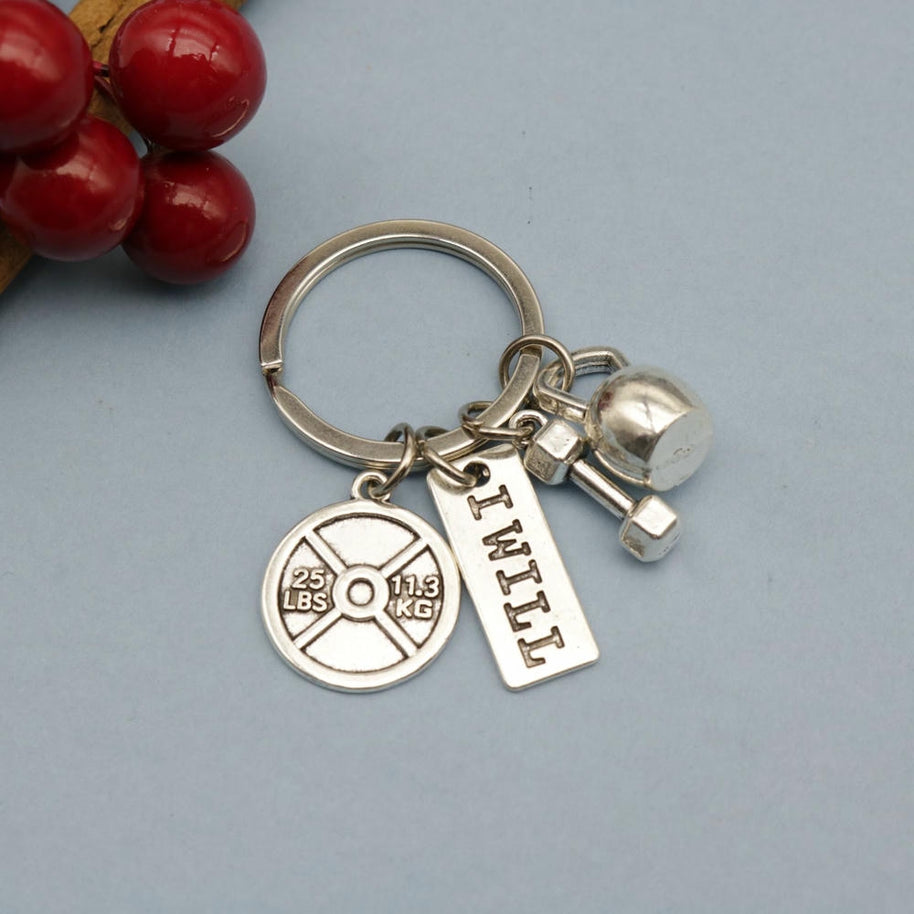 Dumbbell Keychain | Gym Fitne Charm | Classical Couple Gift