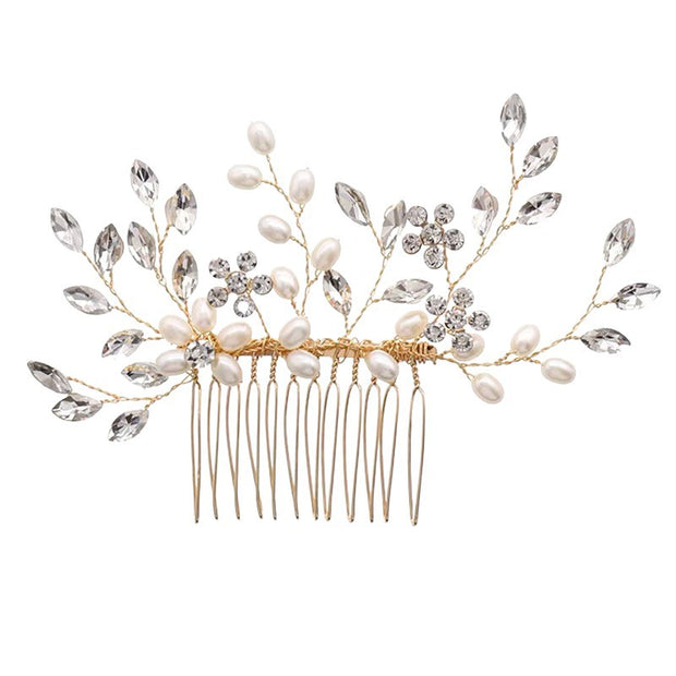 Pearl Flower Bridal Hair Comb |  Wedding Hair Accessory
