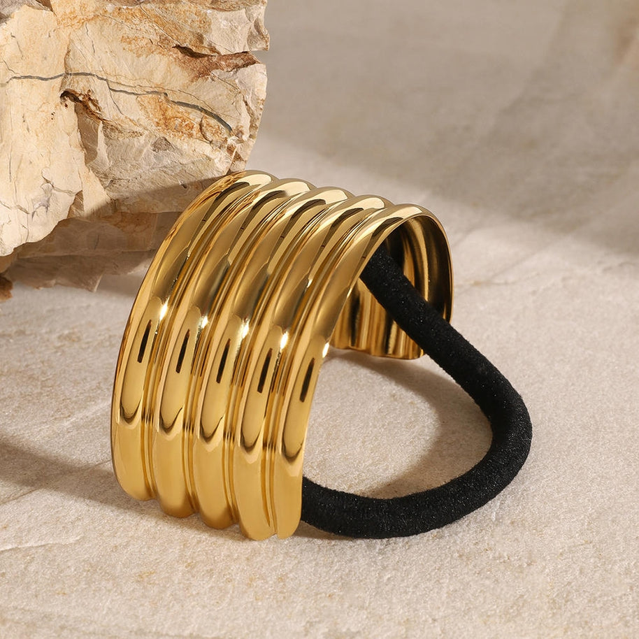 Stainless Steel Hair Tie Ponytail Elastic JXH2407001