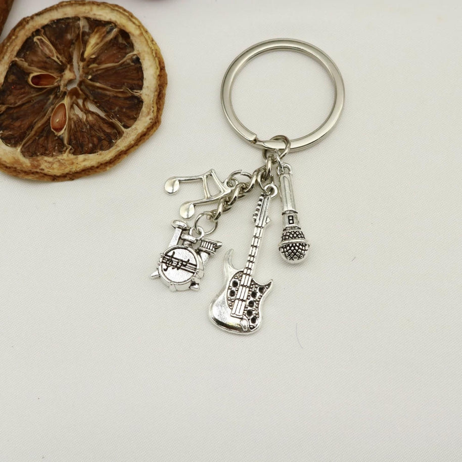 Guitar Keychain | Music Instrument Charm | Rock Gift