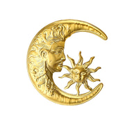 Moon and Star Brooch | Stainless Steel Relief Workmanship