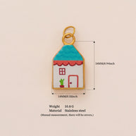 Charm 18K Gold House Print Footwear Decoration JX26041257GK