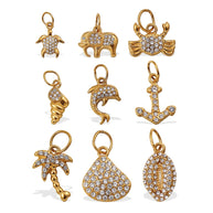 Rhinestone Starfish Coconut Crab Pendant DIY Ocean Style