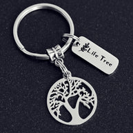 Life Tree Keychain | Titanium Steel Engrave | Nature Gift