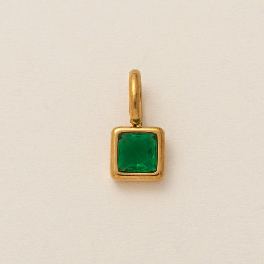 European Colorful 12 Birthstones Pendant Zircon DIY Charm
