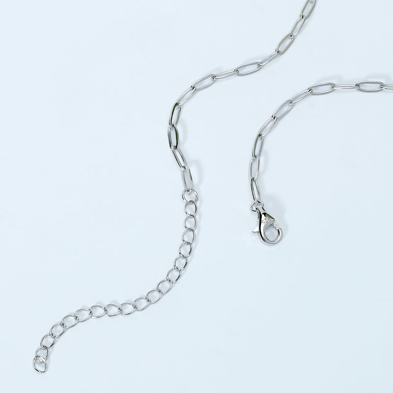 Silver Paperclip Chain Necklace