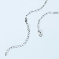 Silver Paperclip Chain Necklace