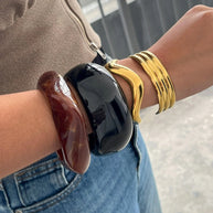 Resin Statement Jewelry | Fade-Resistant Stackable Bangle